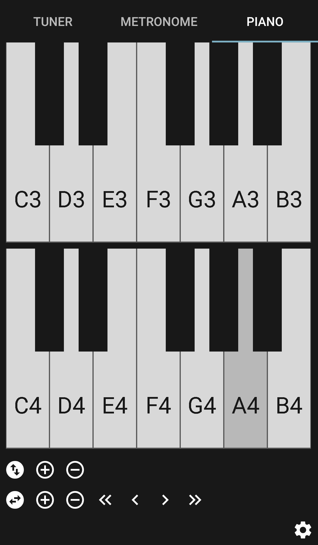 what is a semitone in piano